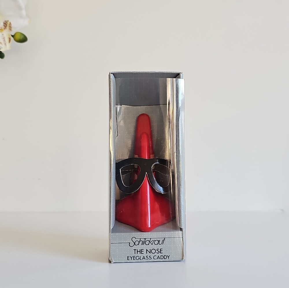 1987 Schildkraut The Nose Eyeglass Caddy E&B Giftware Car Bedroom Bathroom Desk